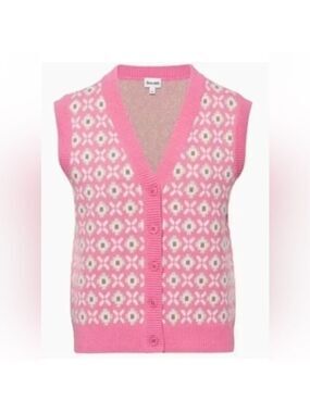 Aritzia Sunday Best Preston Sweater Vest Sugarbrush Green Wool Blend Sun Deh XS